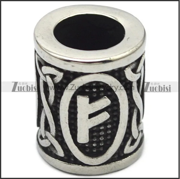Gorgeous Stainless Steel Runes Beads a000877