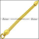 Golden Stainless Steel Lion Heads Bracelets b008821