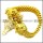 Golden Stainless Steel Lion Heads Bracelets b008821