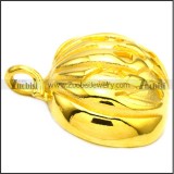 Golden Stainless Steel Pumpkin Pendant p009067