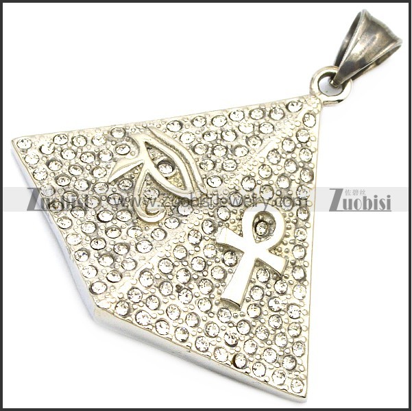 Egypt Nile Key Ankh Pendant in Stainless Steel p009064