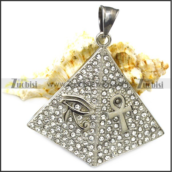 Egypt Nile Key Ankh Pendant in Stainless Steel p009064