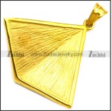 Golden Stainless Steel Egypt Nile Moissanite Key Ankh Pendant p009065