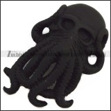 Darker Black Octopus Pendant p009518