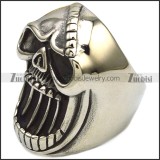 Gothic Biker Skull Rings in Stainless Steel as Beer Bottle Opener for Men r006872