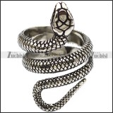 Stainless Steel Retro Snake Biker Ring r007096