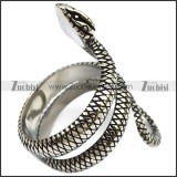 Stainless Steel Retro Snake Biker Ring r007096