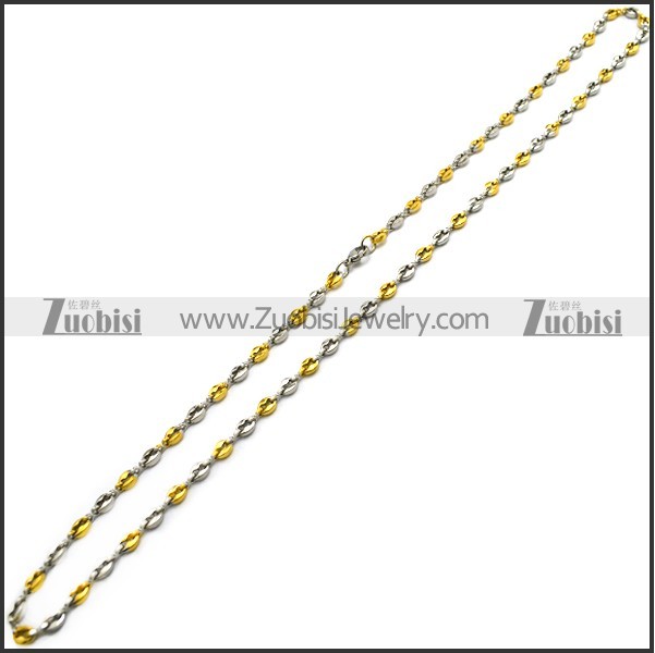 5MM Wide Coffee Beans Chain Necklace n002766