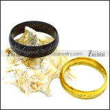 Gold Color The One Ring Lord  Stainless Steel Ring Laser Etched r007444
