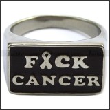 Stainless Steel Fuck Cancer Ring r007585