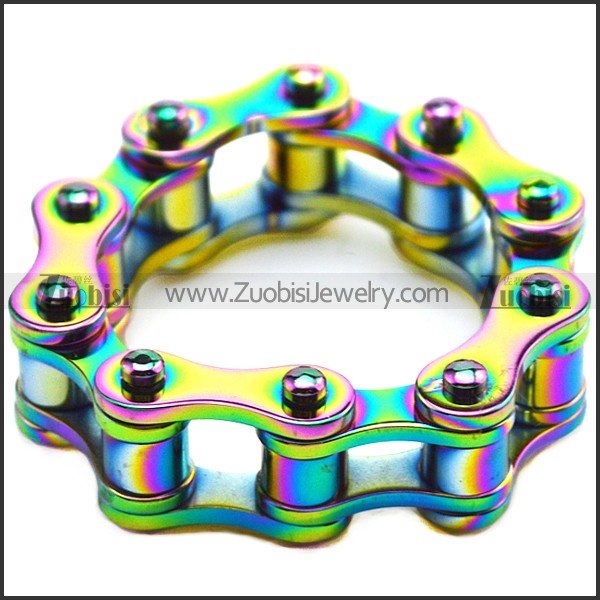 Colorful Stainless Steel Bike Chain Ring for Unisex