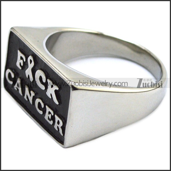 Stainless Steel Fuck Cancer Ring