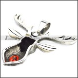 Deer Pendant with Red Crystal p009626