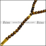 Tiger Eye Rosary Necklace n002656