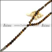 Tiger's Eye Rosary Necklace n002655
