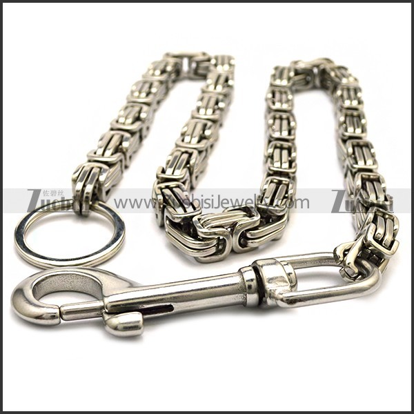 Customizable Stylish 10MM Big Byzantine Jean Pocket Chain for Men y000050