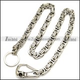 10mm Wide Stainless Steel Jean Chain with Casting Skull Clasp y000054