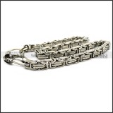 10mm Wide Stainless Steel Jean Chain with Casting Skull Clasp y000054