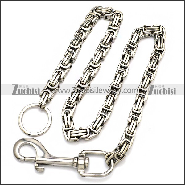 Customizable Stylish 10MM Big Byzantine Jean Pocket Chain for Men y000050