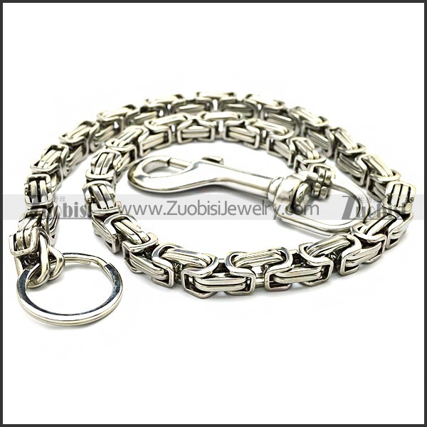 Customizable Stylish 10MM Big Byzantine Jean Pocket Chain for Men y000050