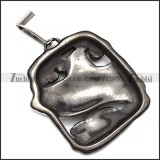 Black Stainless Steel Shark Necklace Pendant p010161