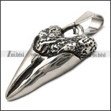Shark Tooth Amulet in Stainless Steel p010155