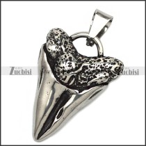 Shark Tooth Amulet in Stainless Steel p010155