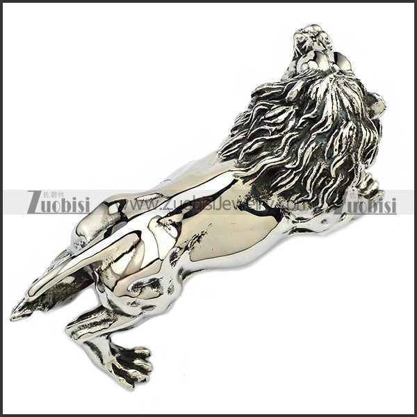 Heavy Stainless Steel Lion Statue a000998
