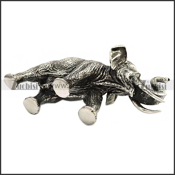 Big and Solid Elephant Statue in Stainless Steel a000997