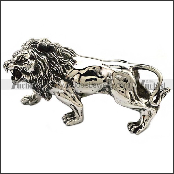 Heavy Stainless Steel Lion Statue a000998