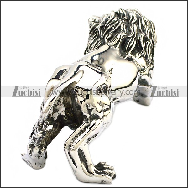 Heavy Stainless Steel Lion Statue a000998