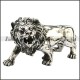 Heavy Stainless Steel Lion Statue a000998