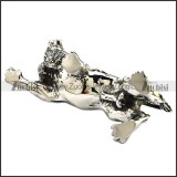 Heavy Stainless Steel Lion Statue a000998