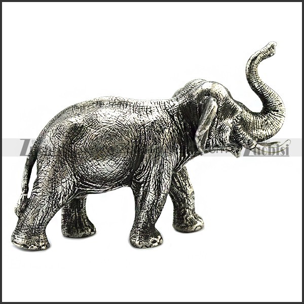 Big and Solid Elephant Statue in Stainless Steel a000997
