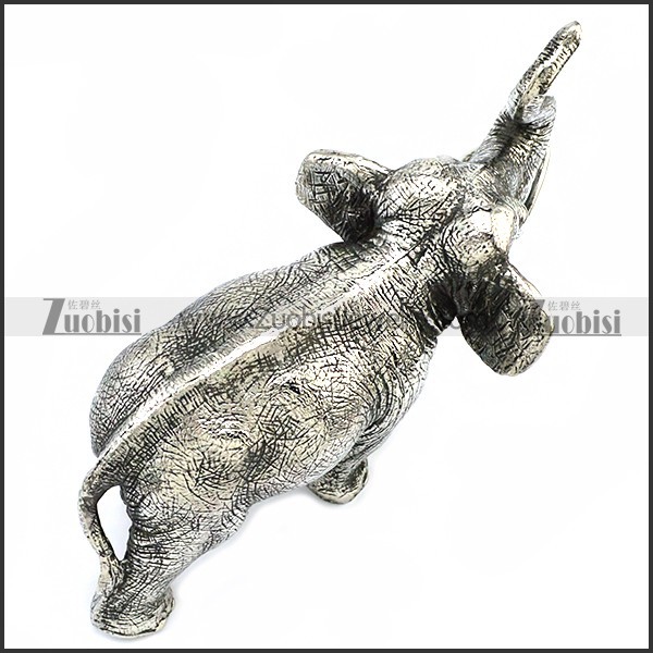 Big and Solid Elephant Statue in Stainless Steel a000997