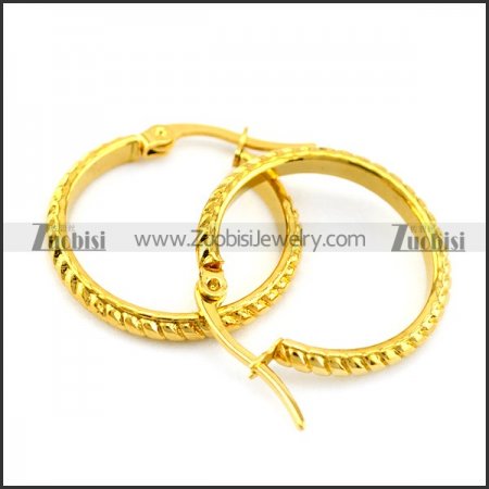 golded plated steel earrings