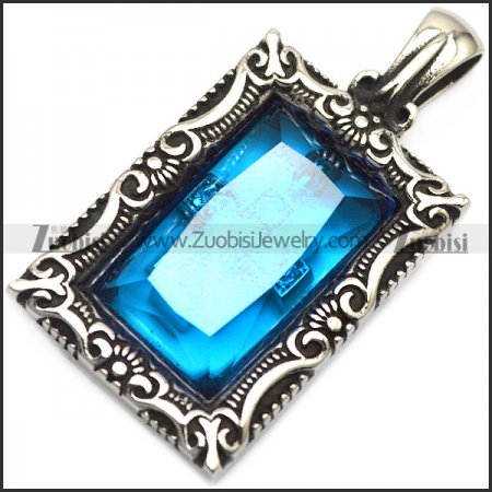 clear blue stone pendant for unisex