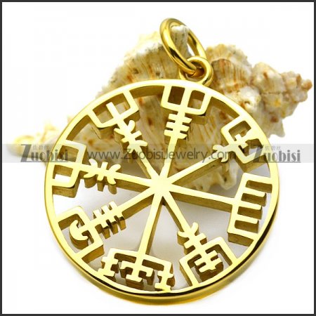 golden plating hollow viking pendants