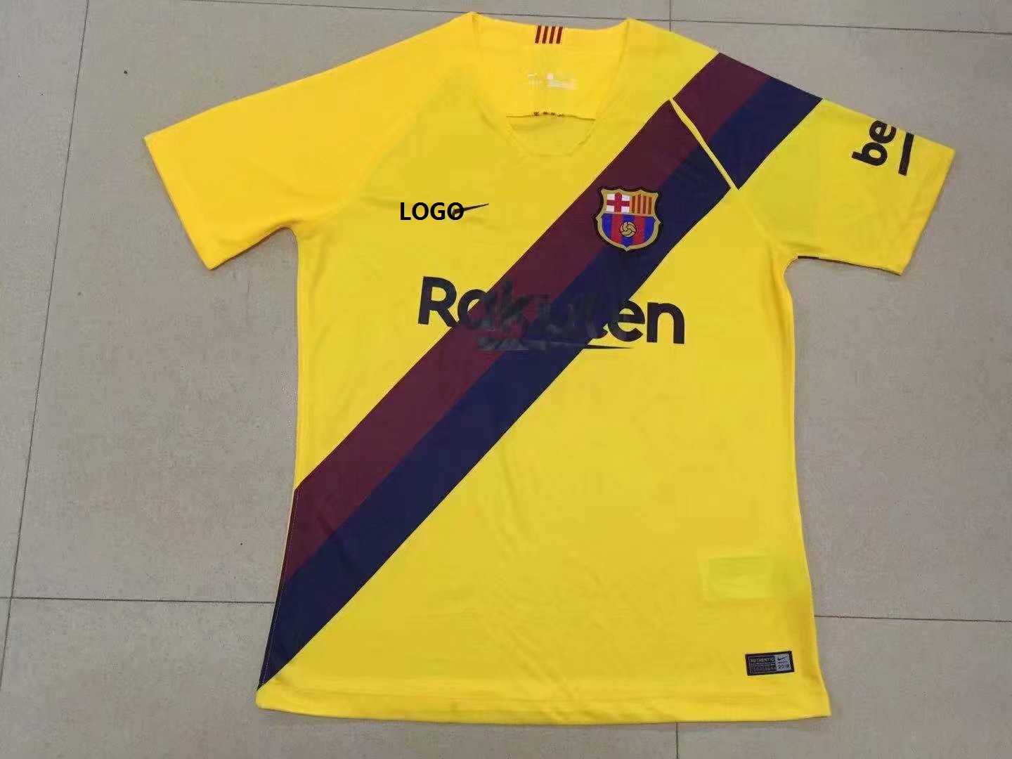 2019/20 Men Thai Barcelona Away Yellow Shirt Adult Fan ...