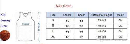 Jordan Jersey Size Chart