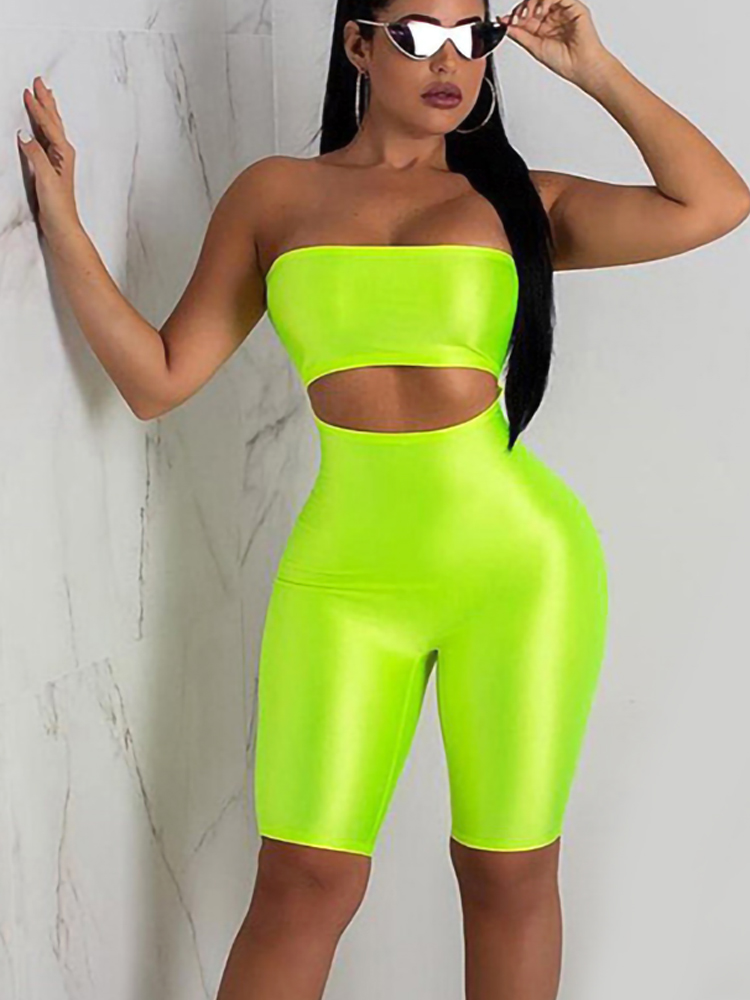 bright green playsuit