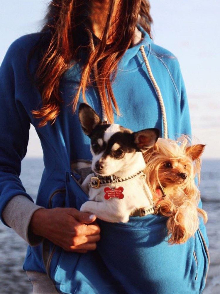 hoodie with puppy pouch
