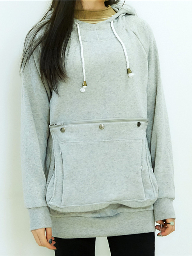 Pet Pouch Hoodie With Roomy Front Pocket