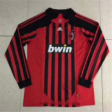 2008 AC Milan home Long sleeve Retro Jersey Thailand Quality