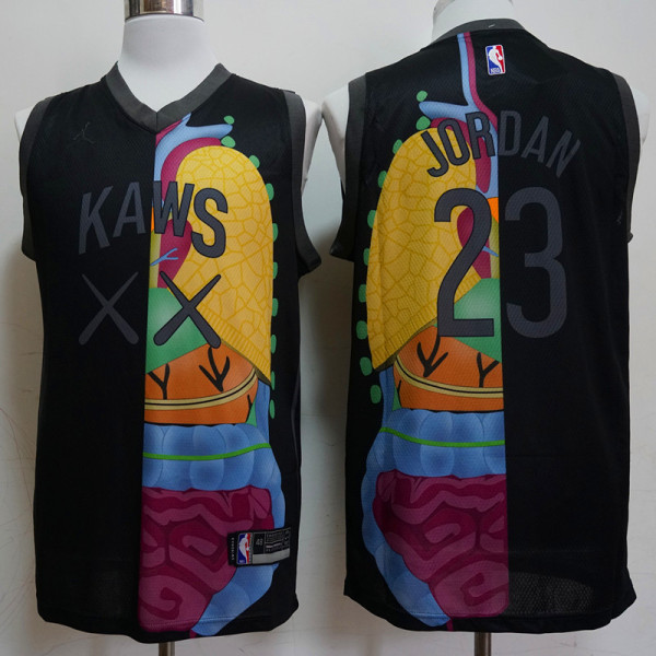 KAWS x Jordan x NBA 黑魂版球衣 23号 黑色