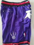 Toronto Raptors 猛龙队密绣带口袋球裤 紫色