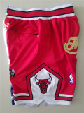 Chicago Bulls 97决赛版贾思顿复古密绣拉链口袋球裤
