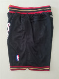 Philadelphia 76ers 76人队 复古密绣拉链口袋球裤 黑色