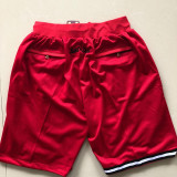 Miami Heat 热火队复古密绣口袋拉链球裤 红色