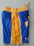 Golden State Warriors 勇士复古密绣口袋拉链球裤 蓝色